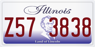 IL license plate Z573838