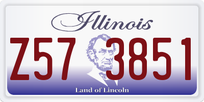 IL license plate Z573851