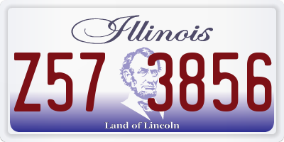 IL license plate Z573856