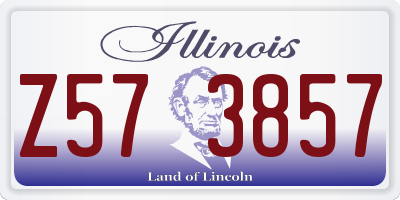 IL license plate Z573857