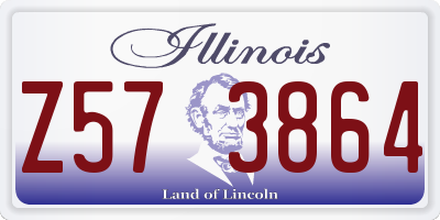 IL license plate Z573864