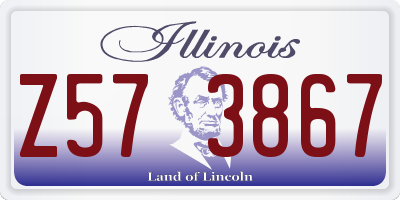 IL license plate Z573867