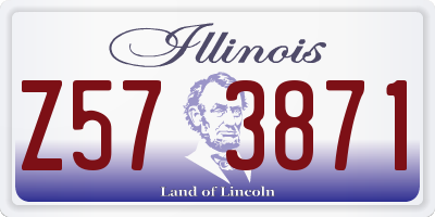 IL license plate Z573871