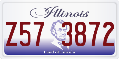 IL license plate Z573872
