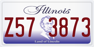 IL license plate Z573873