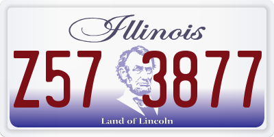IL license plate Z573877