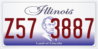 IL license plate Z573887