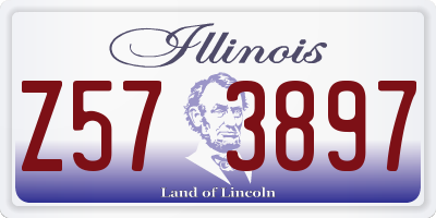 IL license plate Z573897