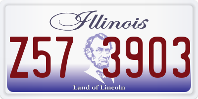 IL license plate Z573903