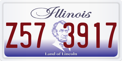 IL license plate Z573917