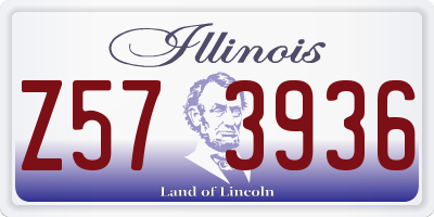 IL license plate Z573936
