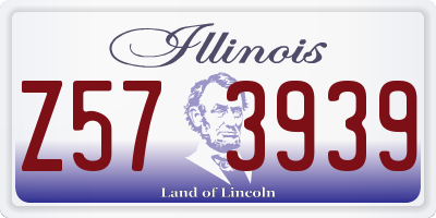 IL license plate Z573939