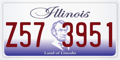 IL license plate Z573951