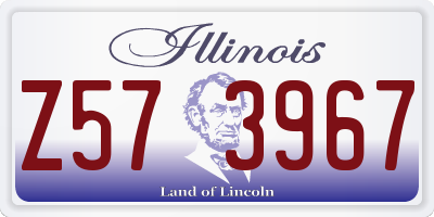 IL license plate Z573967