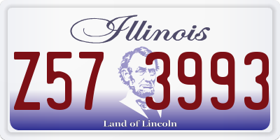 IL license plate Z573993