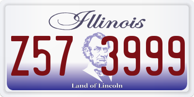 IL license plate Z573999
