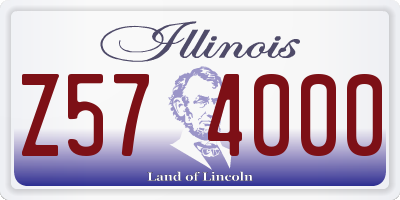 IL license plate Z574000