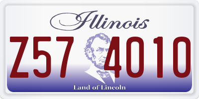 IL license plate Z574010