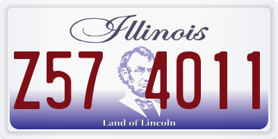 IL license plate Z574011