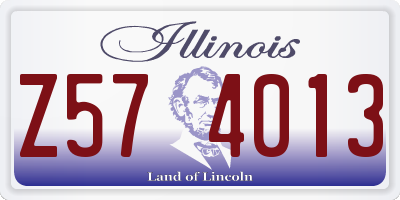 IL license plate Z574013