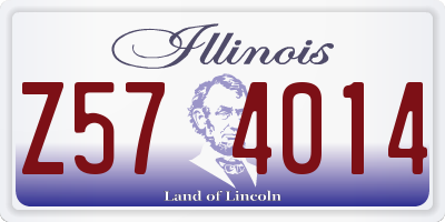 IL license plate Z574014
