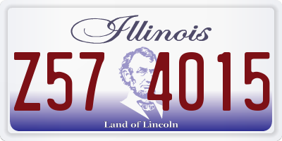 IL license plate Z574015