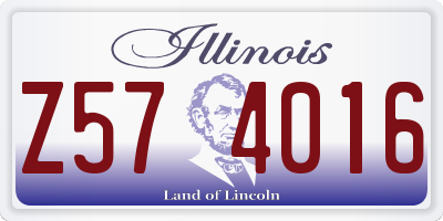 IL license plate Z574016