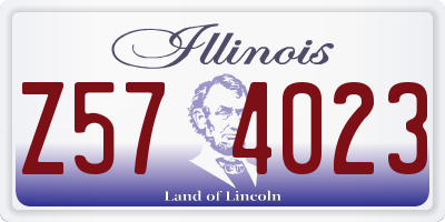 IL license plate Z574023