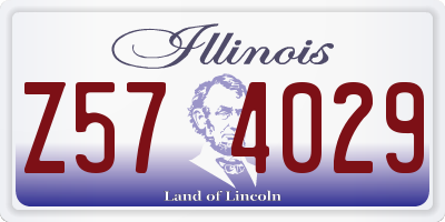 IL license plate Z574029