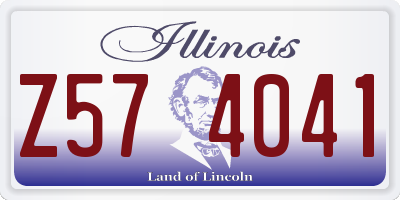 IL license plate Z574041
