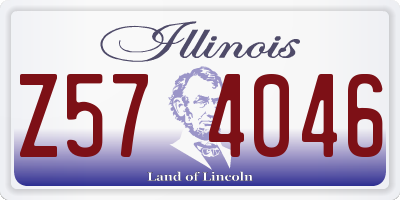IL license plate Z574046