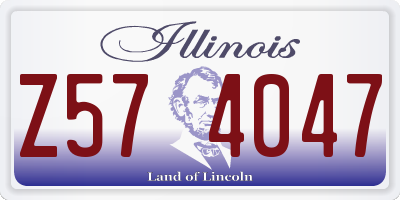 IL license plate Z574047