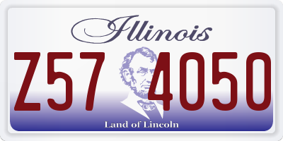 IL license plate Z574050