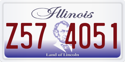 IL license plate Z574051
