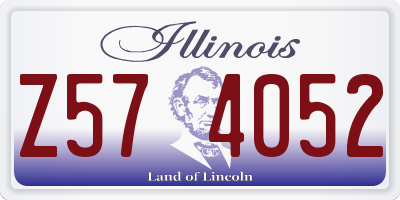 IL license plate Z574052