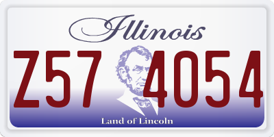 IL license plate Z574054
