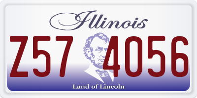 IL license plate Z574056