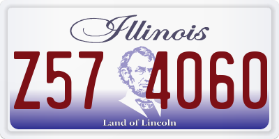 IL license plate Z574060