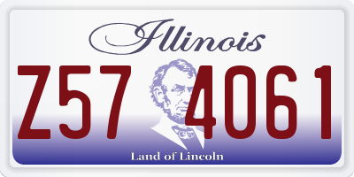 IL license plate Z574061