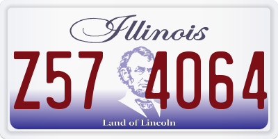 IL license plate Z574064