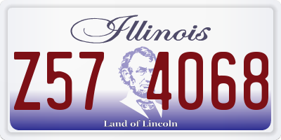 IL license plate Z574068