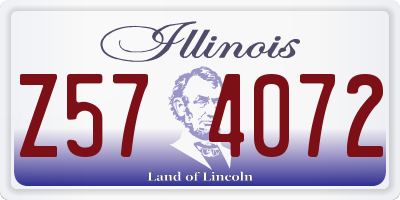 IL license plate Z574072