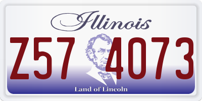 IL license plate Z574073