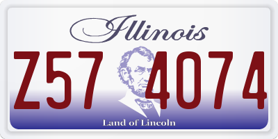 IL license plate Z574074