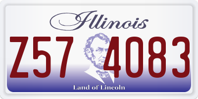 IL license plate Z574083