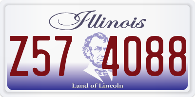 IL license plate Z574088