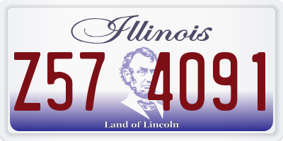 IL license plate Z574091