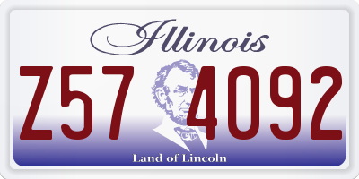 IL license plate Z574092