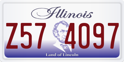 IL license plate Z574097