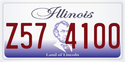 IL license plate Z574100